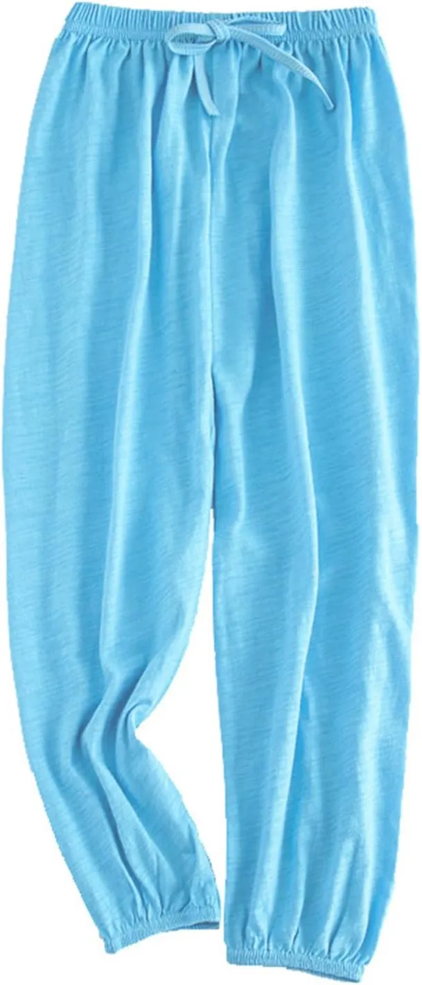 Baby Long 𝐁loomers Soft Slub Cotton Harem Pants for Boys Girls Soild Elastic Casual Joggers Dance Pants