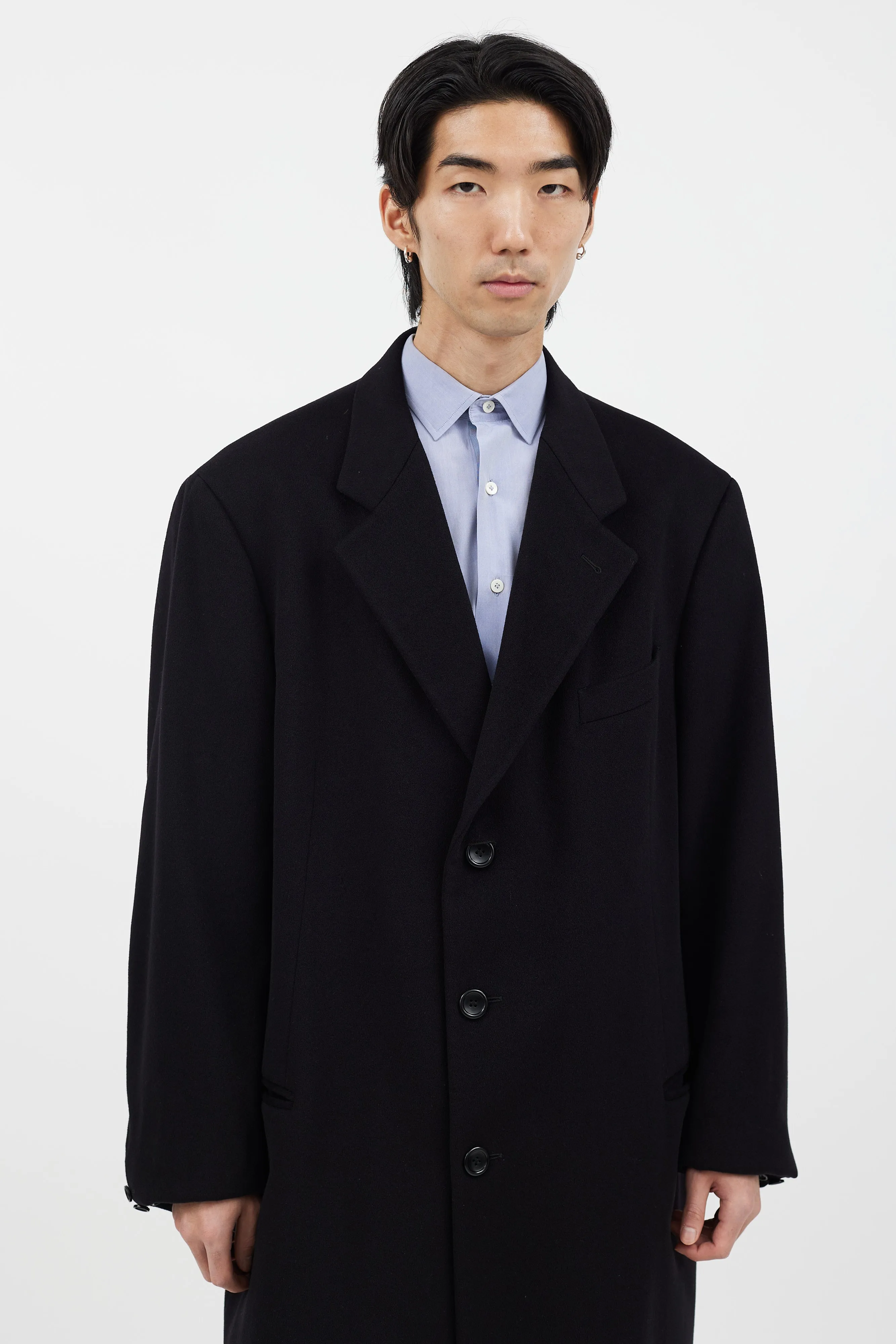 Black Cashmere Long Coat