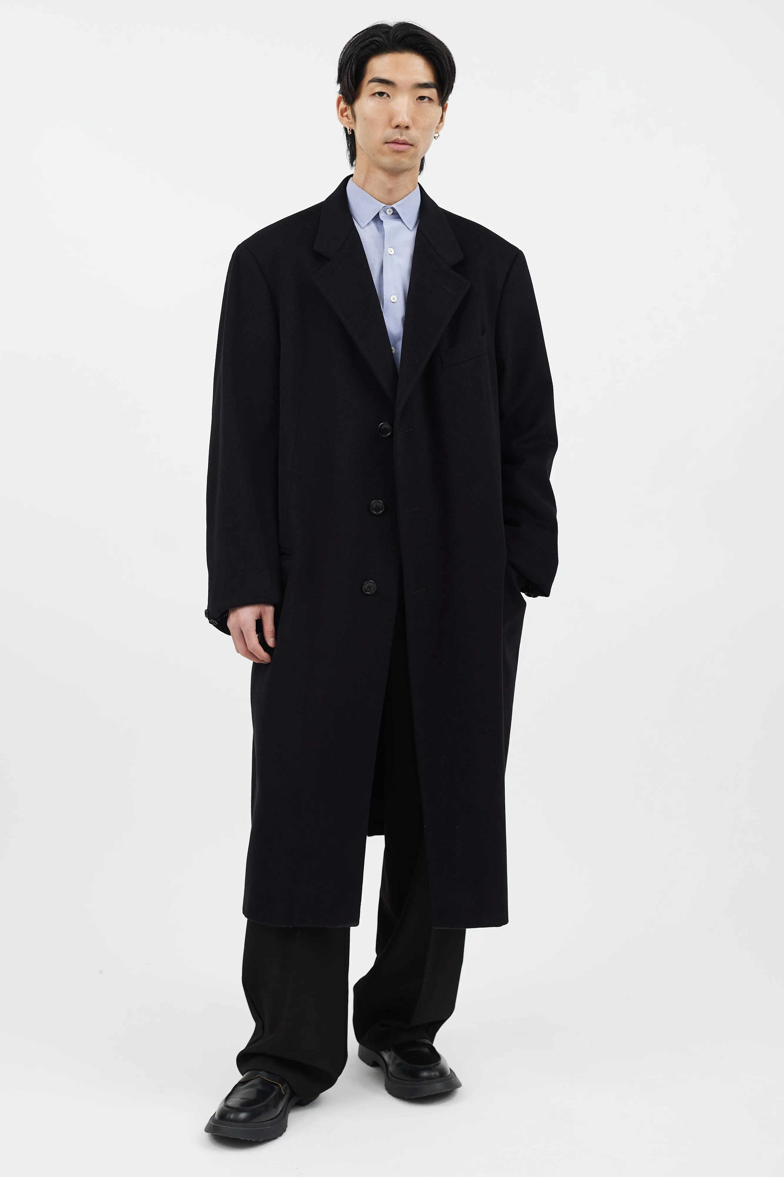 Black Cashmere Long Coat