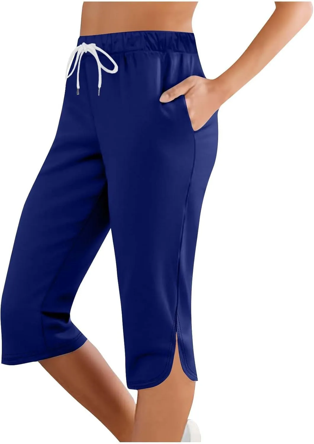 Capri Pants for Women Knee Length Petite 2025 Summer High Waisted Athletic Workout Yoga Leggings with Pockets