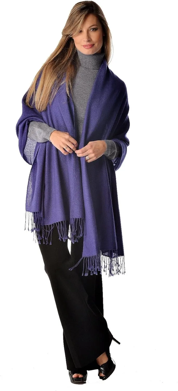 Cashmere Boutique 100% Pure Women Cashmere Shawl - Perfect for Daily Wear or Any Occasion, Long Winter Warm Shawl - 36" x 80"