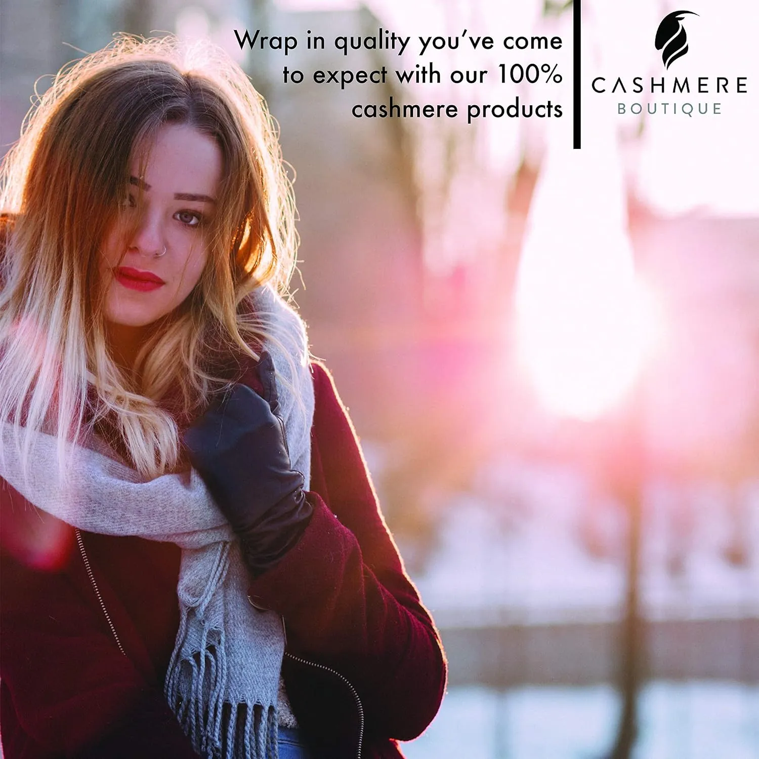 Cashmere Boutique 100% Pure Women Cashmere Shawl - Perfect for Daily Wear or Any Occasion, Long Winter Warm Shawl - 36" x 80"