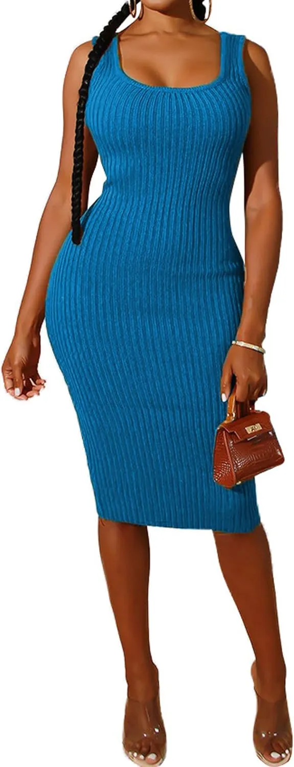 CHARTOU Women's 2 Piece Sweater Dress Sets Cable Knit Turtleneck Jumper Tank Dress Sheath Outfits