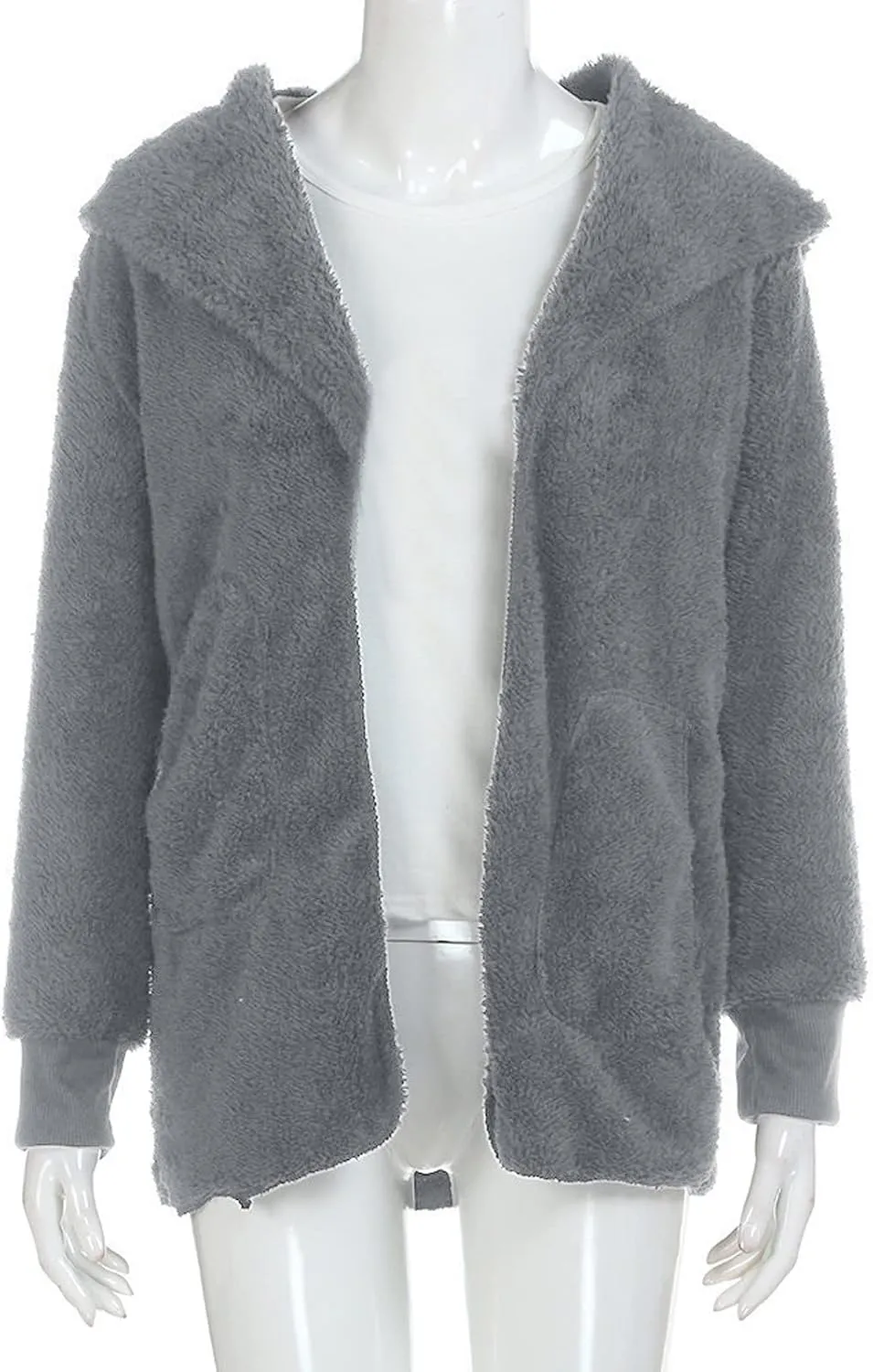 ChicCrate 2025 Women's Winter Faux Fur Coats Long Sleeve Fuzzy Fleece Sherpa Jacket Casual Trendy Clothes Warm Cozy Outerwear