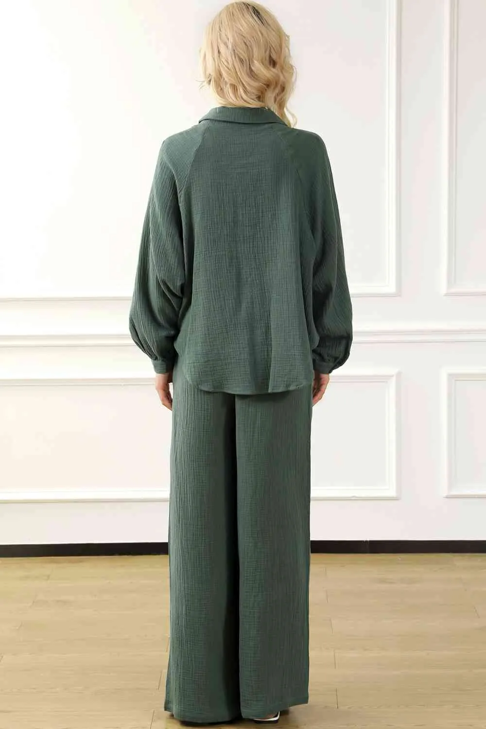 Drawstring Pants Set