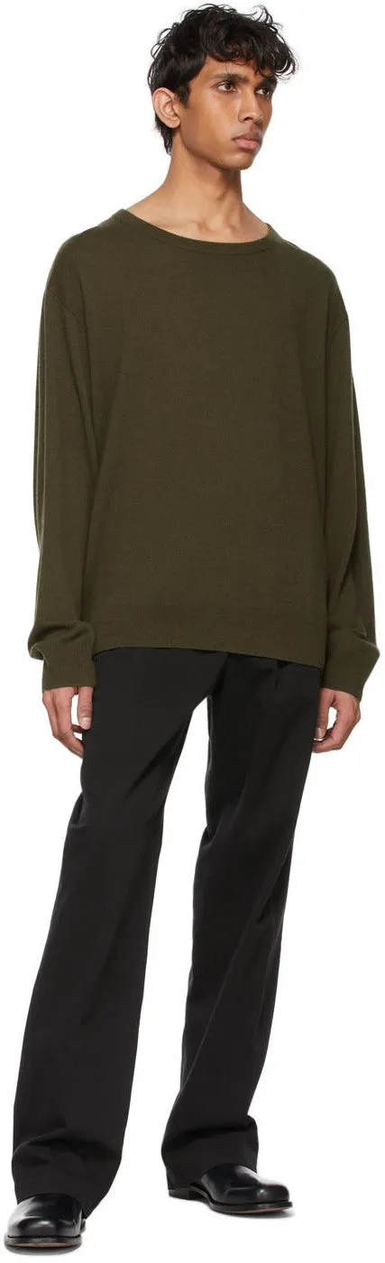 Dries Van Noten Khaki Cashmere Sweater