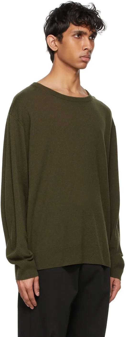 Dries Van Noten Khaki Cashmere Sweater