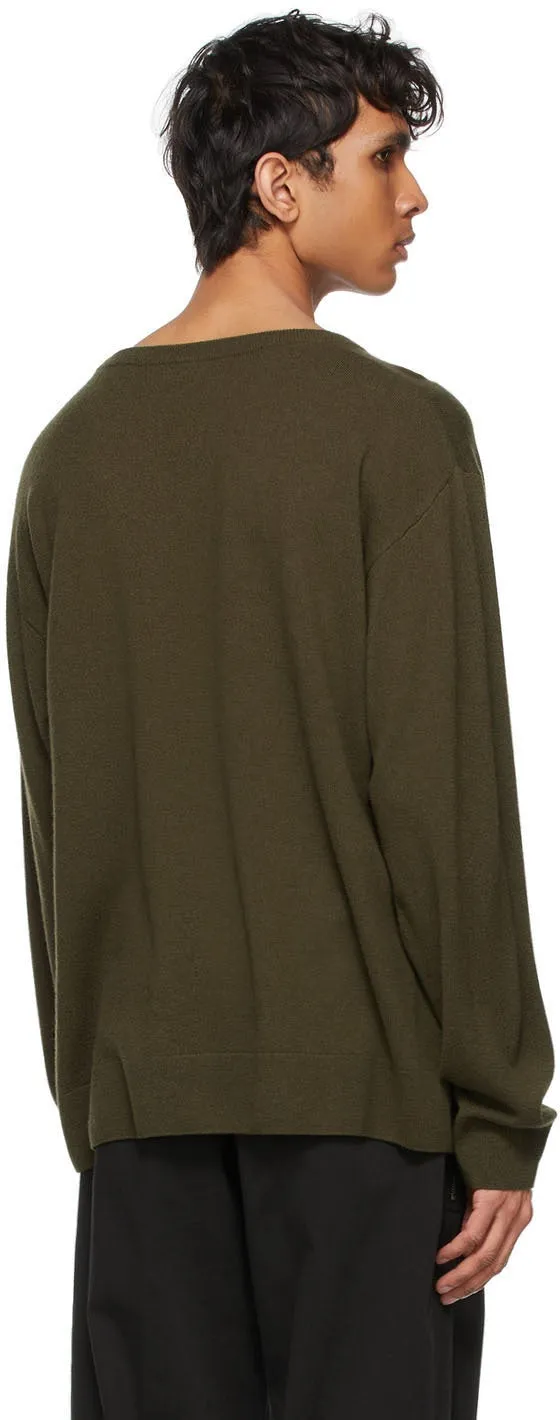 Dries Van Noten Khaki Cashmere Sweater