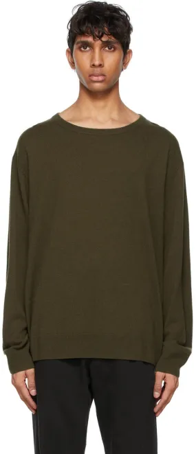 Dries Van Noten Khaki Cashmere Sweater