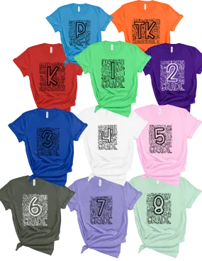 Grade Level Typography shirt