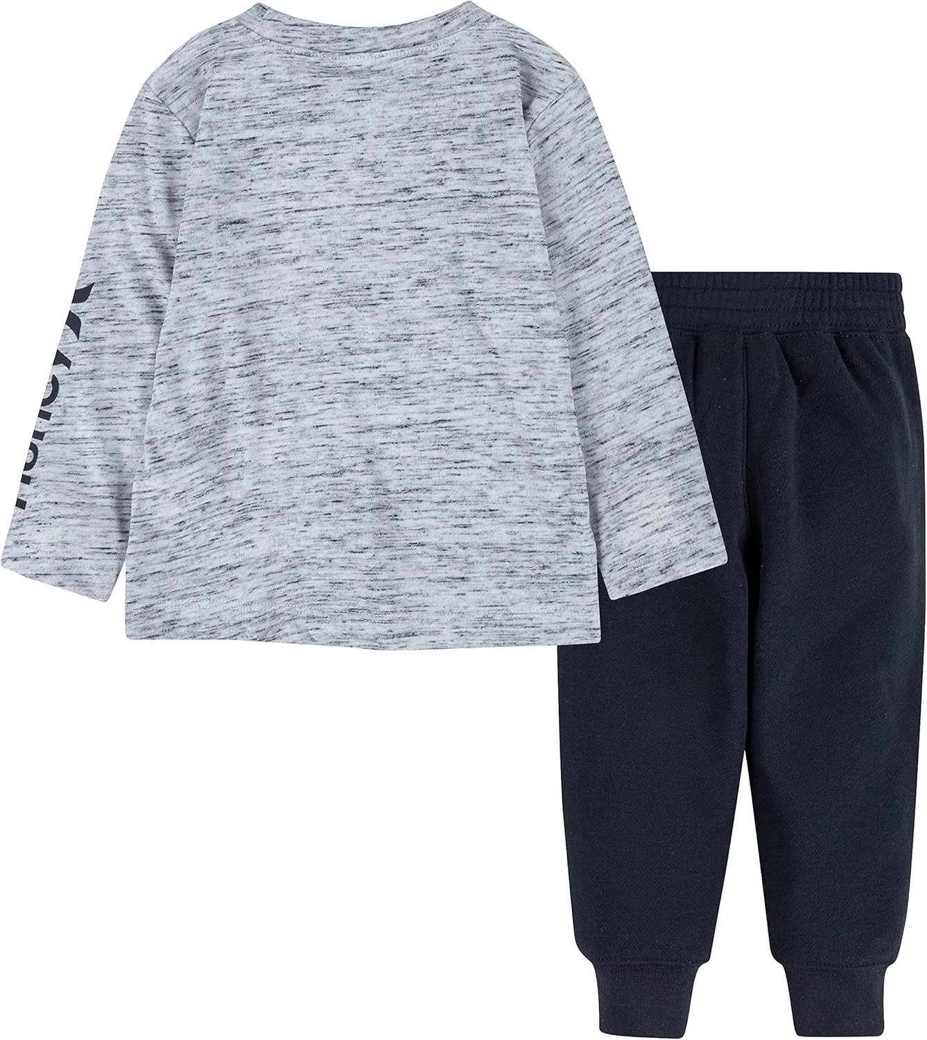 Hurley boys Long Sleeve Soft Basic Cloud Slub T-shirt and Shorts 2-piece Outfit Set2-Piece Outfit Set