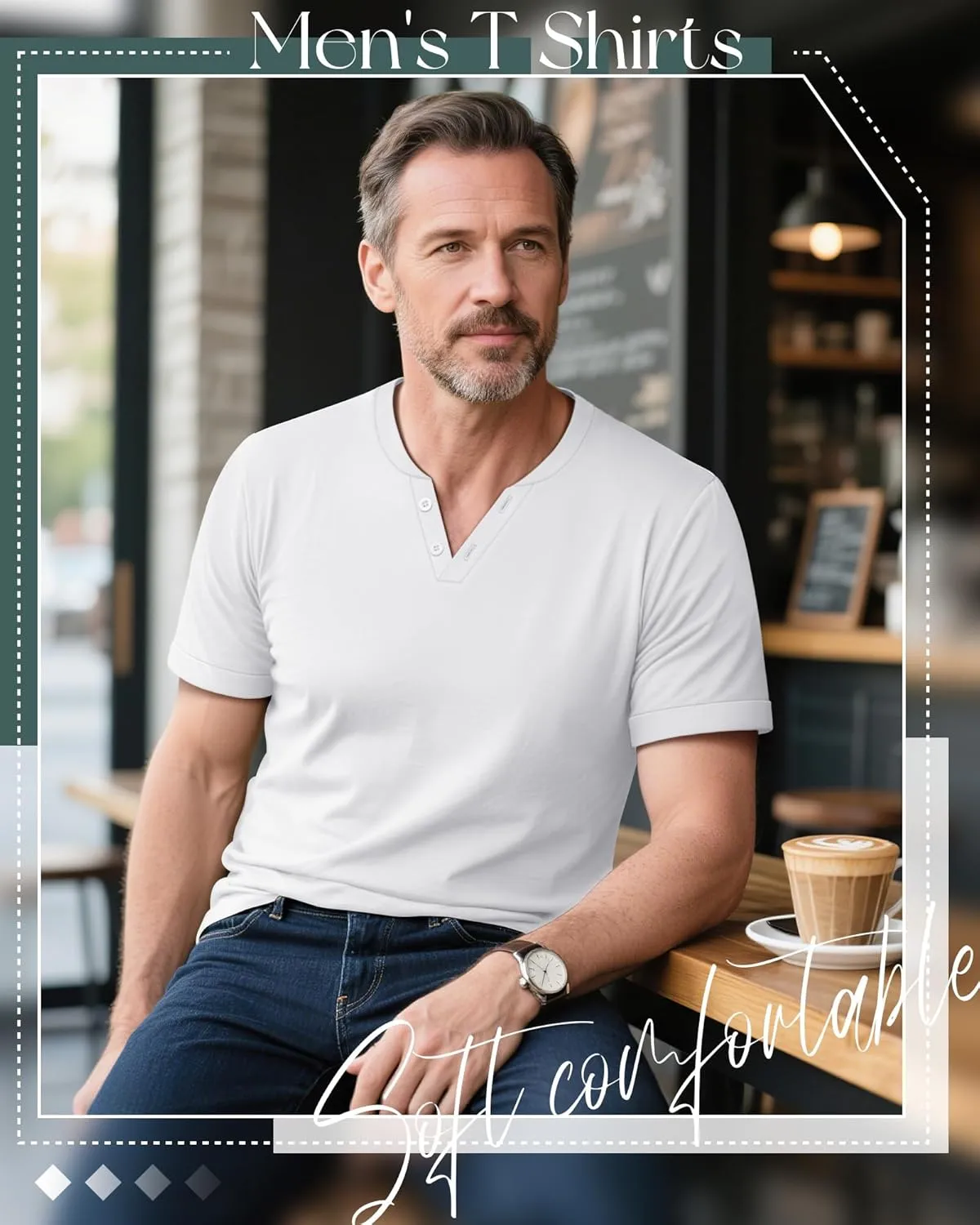 Huukeay 3 Pack Big and Tall Men's Short Sleeve Henley T Shirts Cotton Summer Casual Basic Tee Button Lightweight Stretch Top