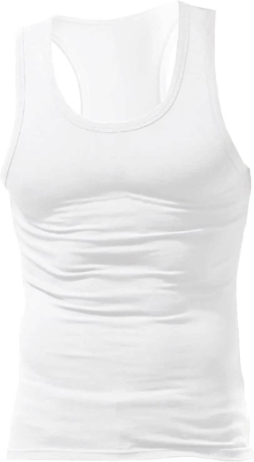 Mens Tank Top Quick-Dry Workout Fitness Clothes Sleeveless Summer Stretchy Moisture Wicking Bodybuilding Gym Muscle Tee