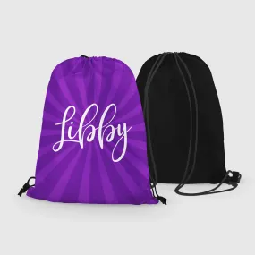 Personalized Starburst Drawstring Bag