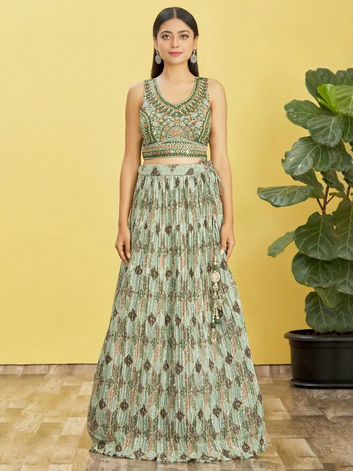 Readymade A Line Wedding Bridesmaid Lehenga With Choli And Dupatta, Party, Festive Wear For Women