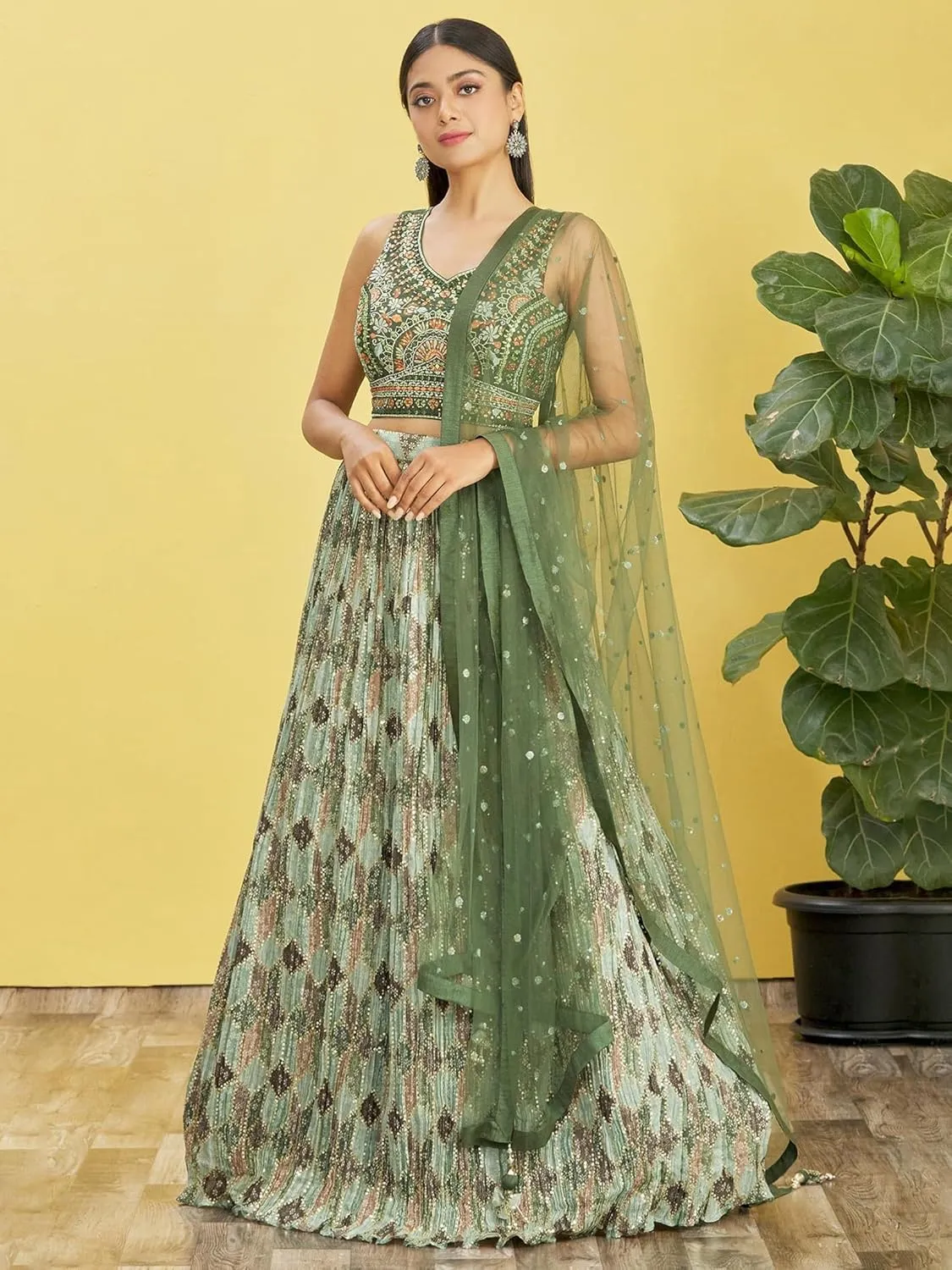 Readymade A Line Wedding Bridesmaid Lehenga With Choli And Dupatta, Party, Festive Wear For Women