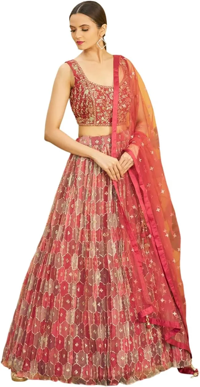 Readymade A Line Wedding Bridesmaid Lehenga With Choli And Dupatta, Party, Festive Wear For Women