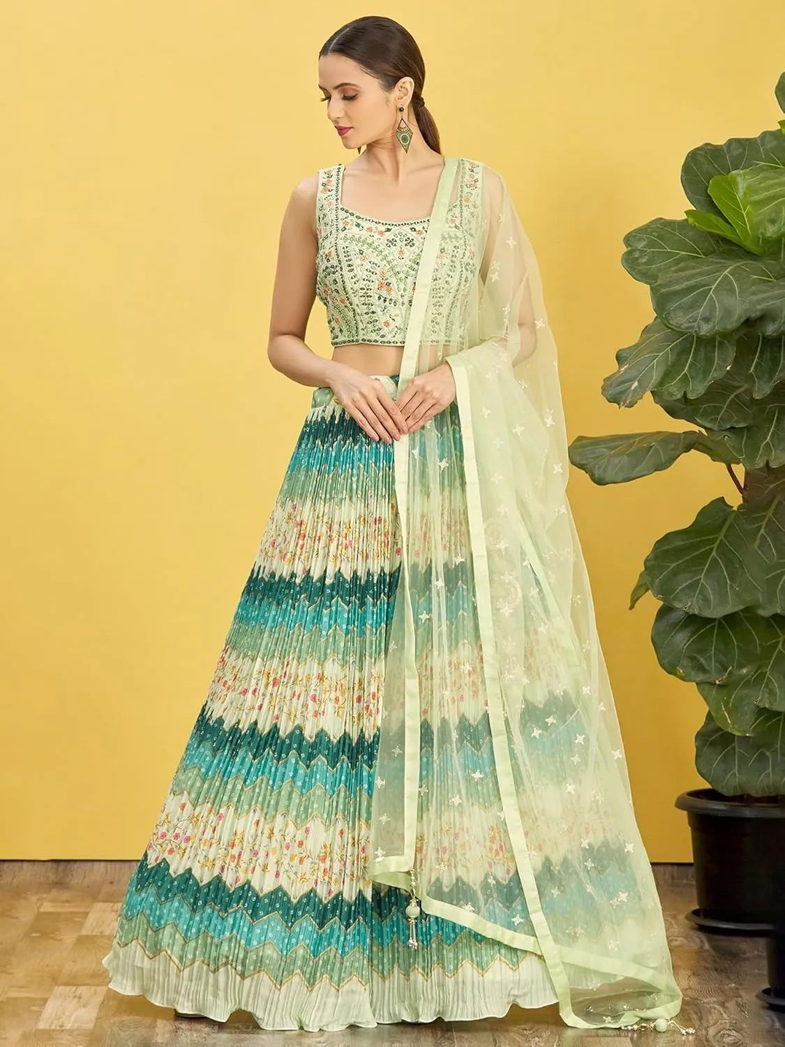 Readymade A Line Wedding Bridesmaid Lehenga With Choli And Dupatta, Party, Festive Wear For Women