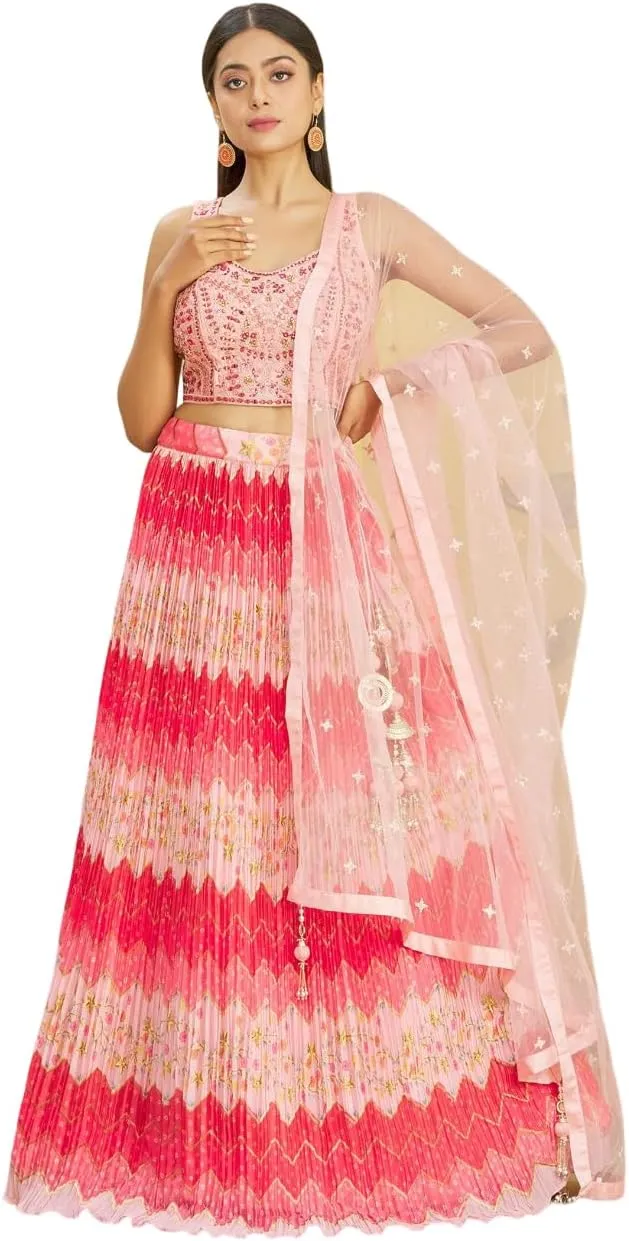 Readymade A Line Wedding Bridesmaid Lehenga With Choli And Dupatta, Party, Festive Wear For Women