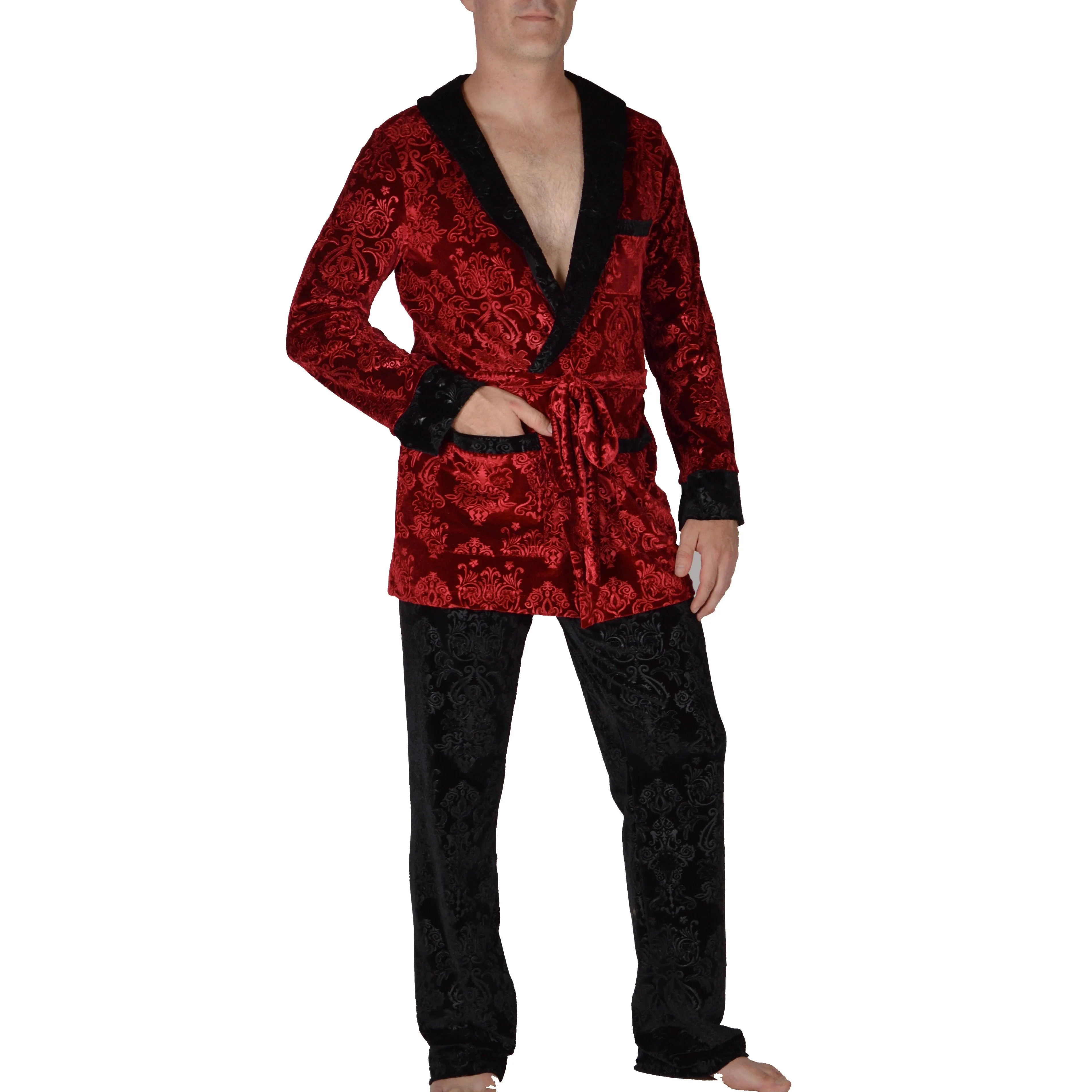 Signature Embossed Velvet Smoking Jacket (Jacket Only)