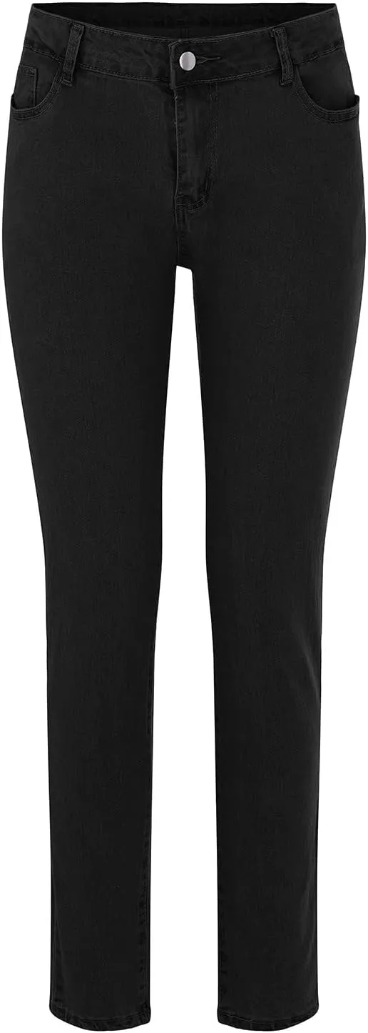 Womens Classic High Waisted Skinny Stretch Butt Lifting Jeans Slim Fit Denim Pants