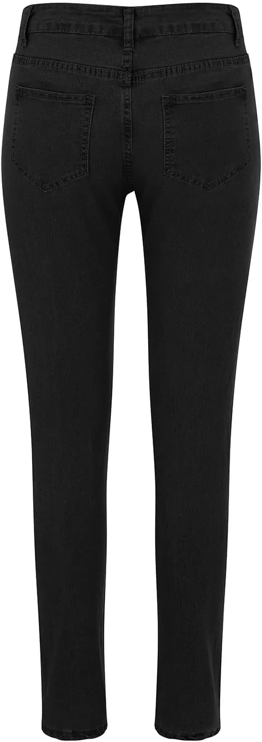 Womens Classic High Waisted Skinny Stretch Butt Lifting Jeans Slim Fit Denim Pants