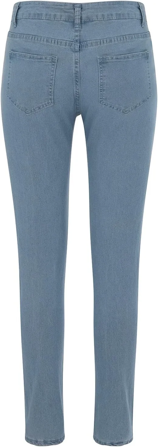 Womens Classic High Waisted Skinny Stretch Butt Lifting Jeans Slim Fit Denim Pants