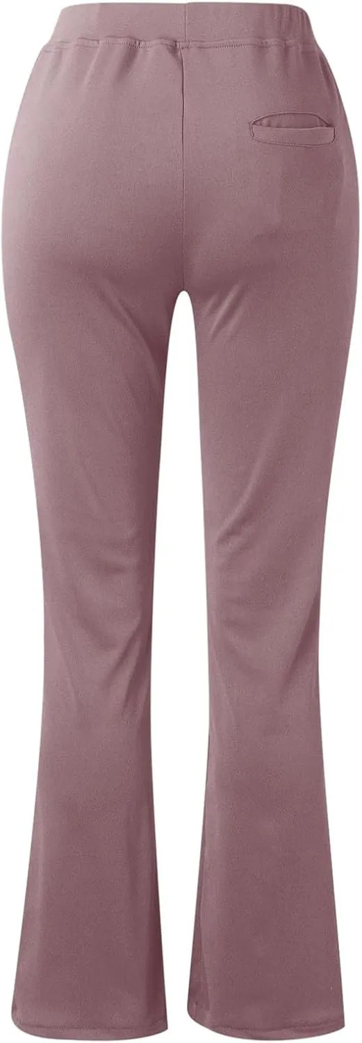 Work Pants for Women 2025 High Waist Stretch Soft Comfy Athletic Workout Yoga Dressy Pants Casual Business Trousers