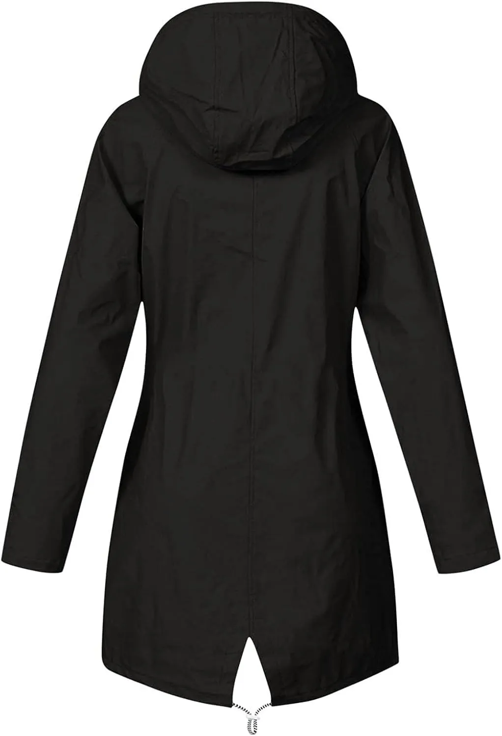 ZWRXW Rain Jackets for Women Waterproof Lightweight Raincoats Hiking Outdoor Adjustable Windbreaker Hooded with Pockets
